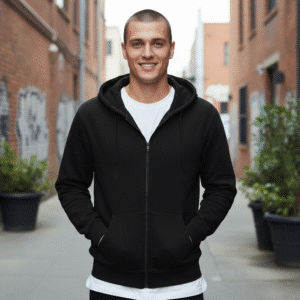 Gildan Zipper-Up Hoodies, Chest and Back Print