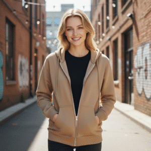 Independent Trading Co Zipper-Up Hoodies, Chest and Back Print, or chest Embroidery (Women)