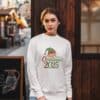 Women's Festive Christmas Sweatshirt - Unique Holiday Print, Elf Design