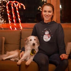 Women's Snowman Christmas Hoodie: Festive Holiday Print