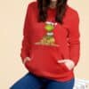 Women's Bitcoin Grinch Christmas Hoodie - Unique Festive Print for Crypto Enthusiasts, Trendy Christmas Gift