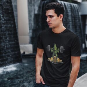 Men's Christmas T-Shirt - Bitcoin & Grinch Holiday Style