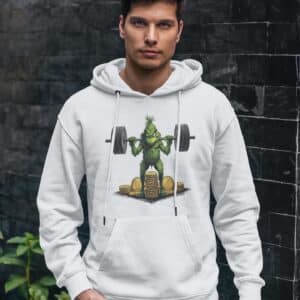 Exclusive Bitcoin Christmas Hoodie for Men - Unique Holiday Crypto Grinch Style