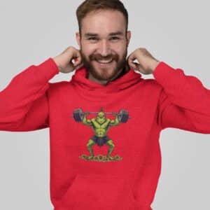 Bitcoin Grinch Christmas Hoodie: Men's Holiday Crypto Gift