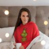 Women's Bitcoin Grinch Christmas Hoodie - Unique Festive Print for Crypto Enthusiasts