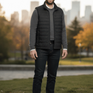 Banana Republic Men's Quilted Vest with Custom Embroidery