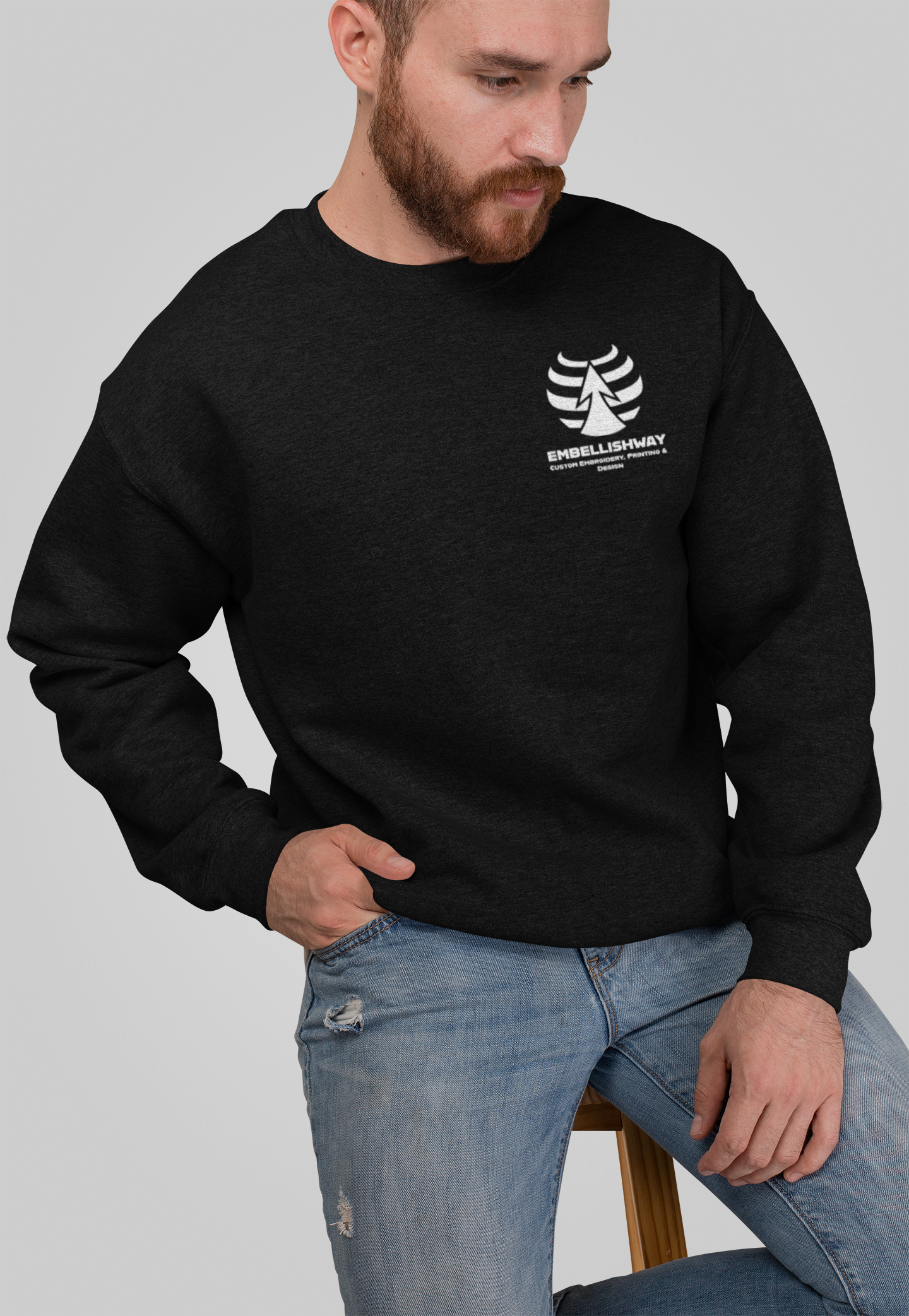 Men's Custom Embroidery Sweatshirt - Image 3