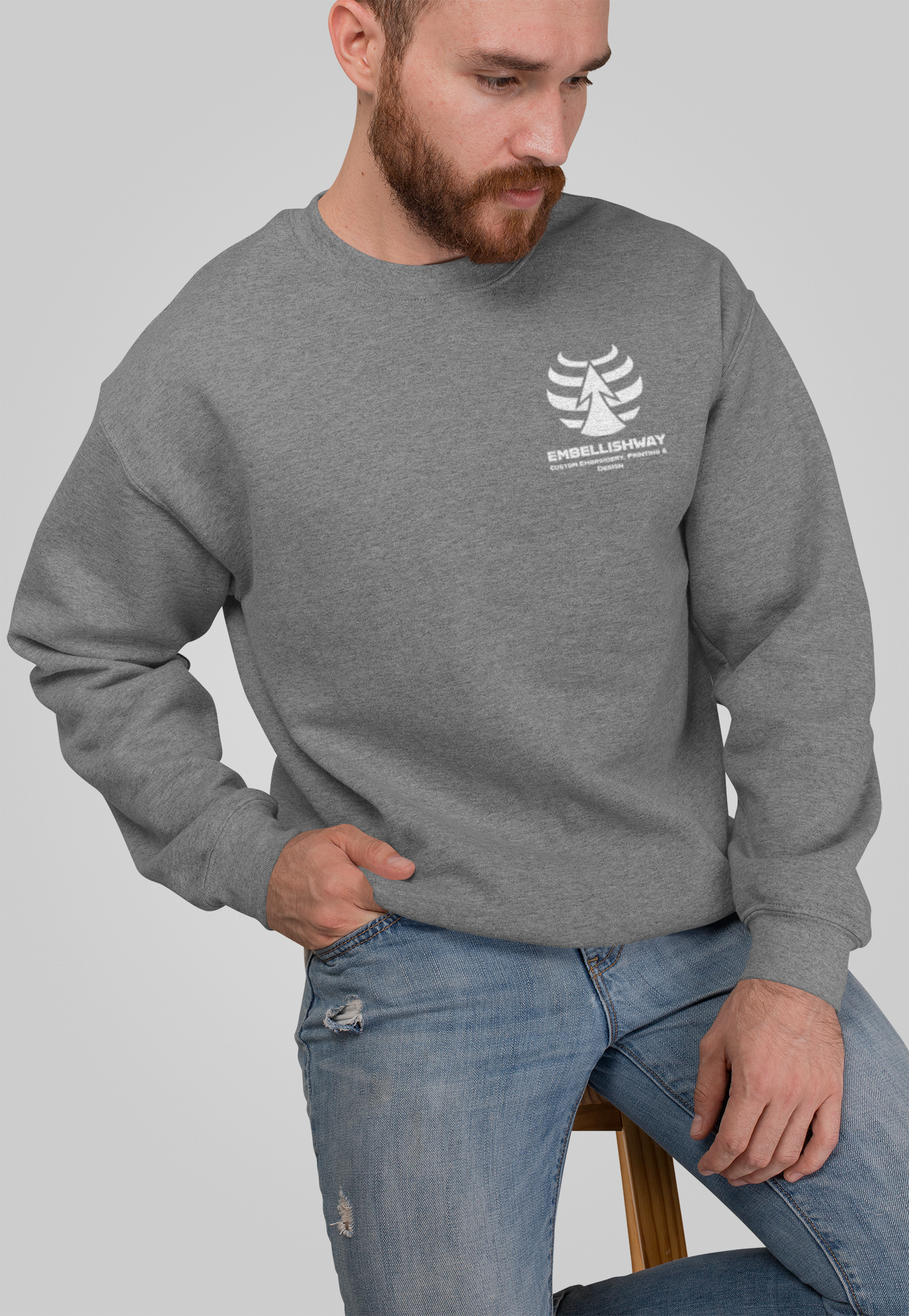 Men's Custom Embroidery Sweatshirt - Image 5