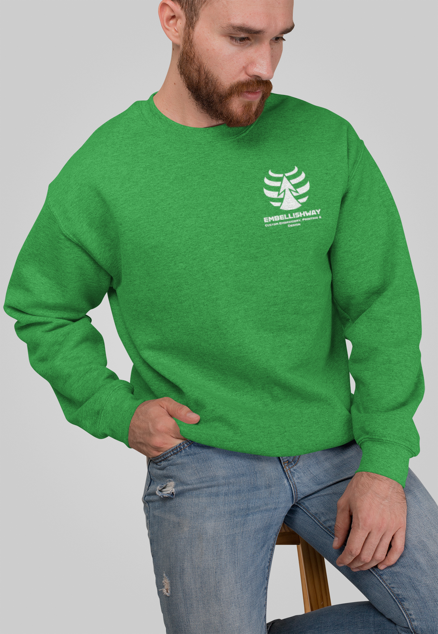 Men's Custom Embroidery Sweatshirt - Image 6