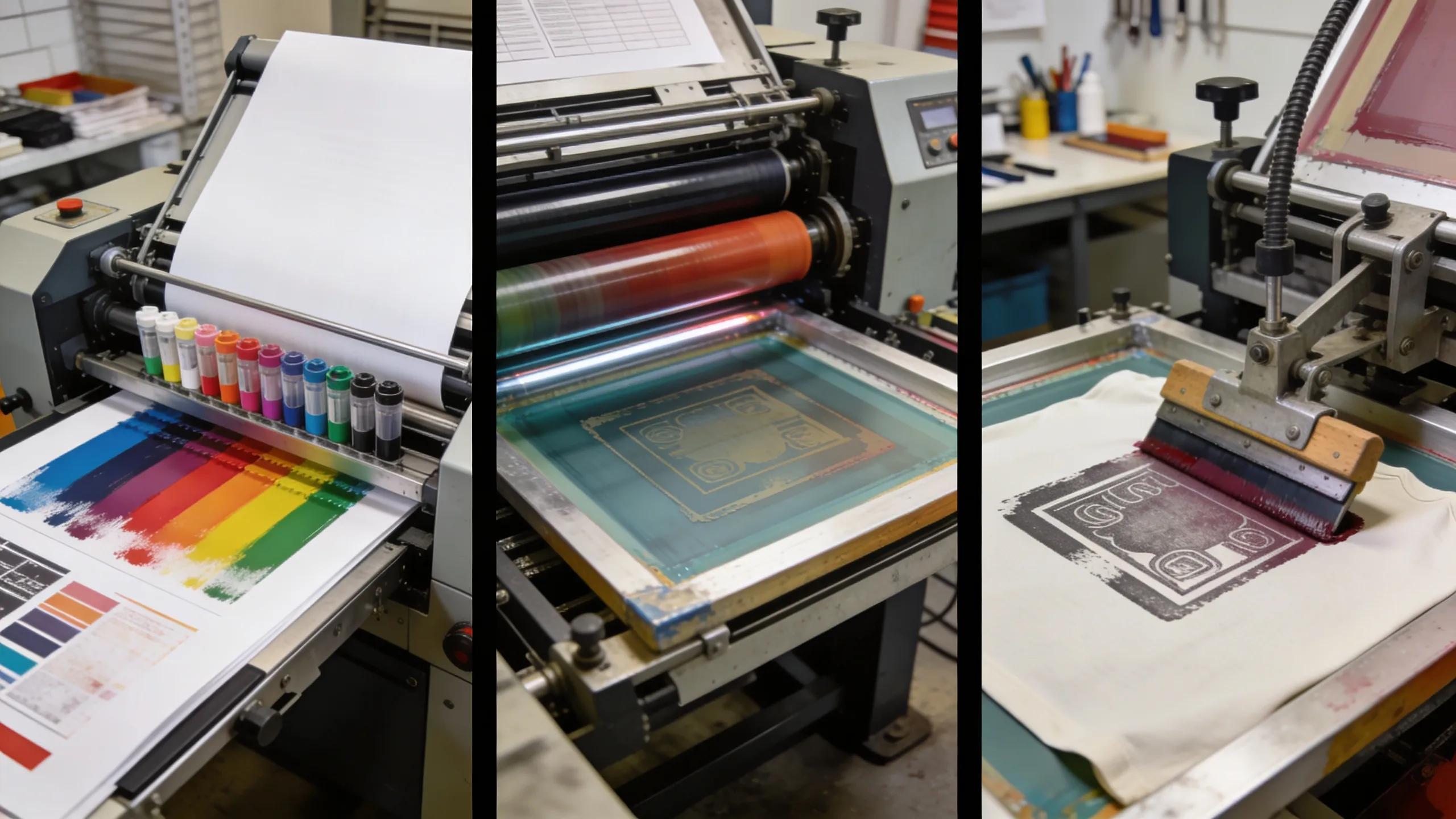 Description of various printing techniques in a professional setting