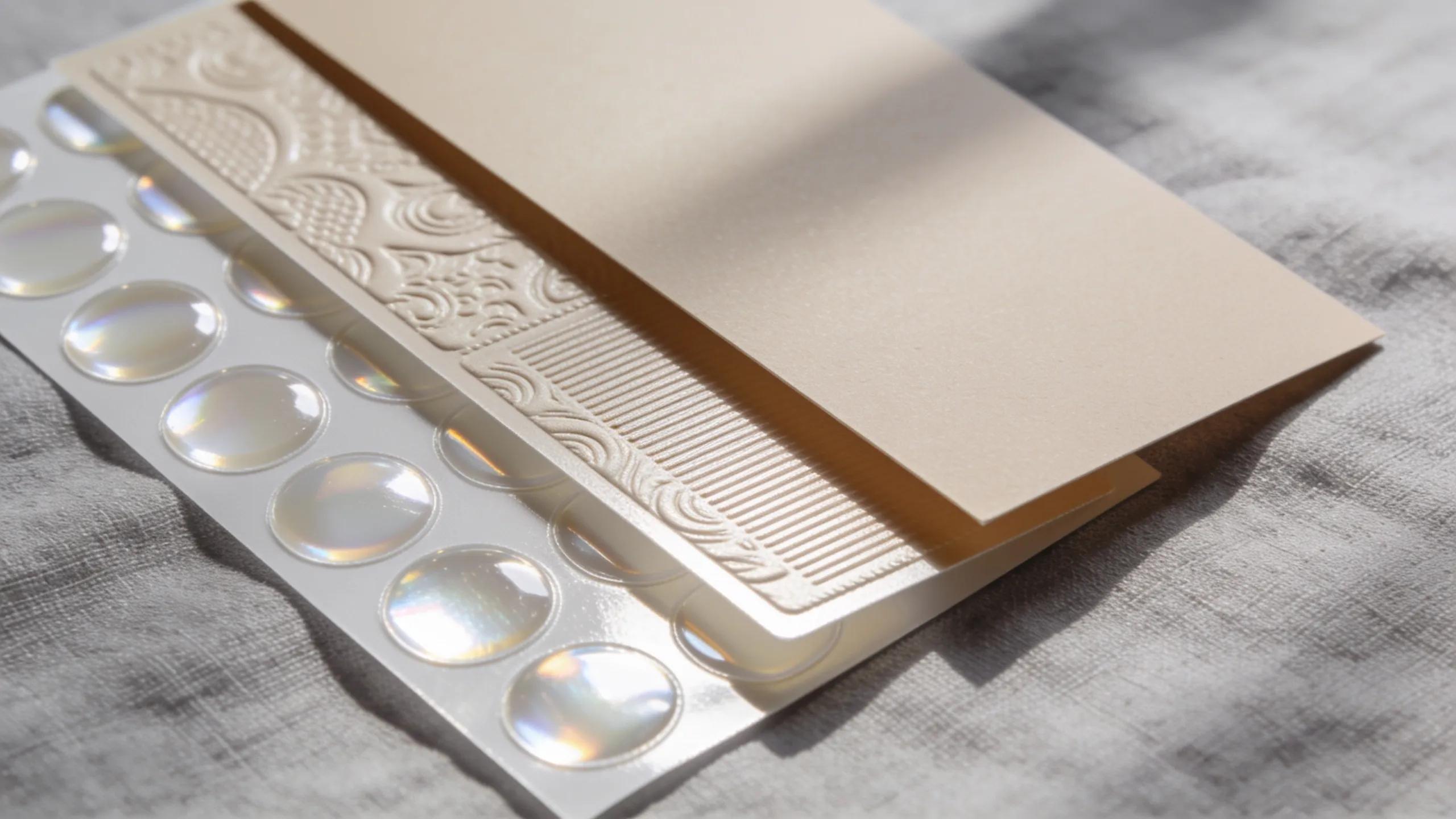 Samples of high-quality vinyl materials with gloss and matte finishes, showcasing options for custom sticker printing
