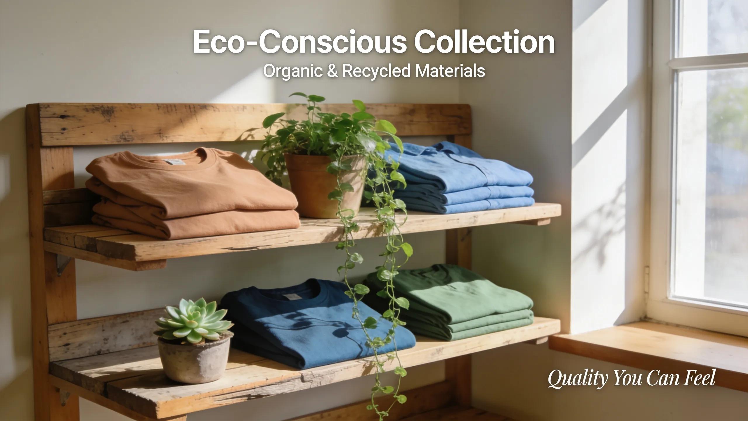 Sustainable merchandise options highlighting eco-friendly practices and quality apparel