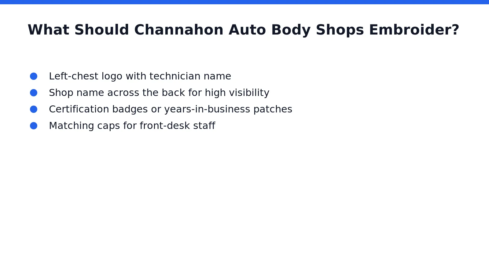 Specialization earns its place on a uniform first. Shops with decades of collision repair, dent