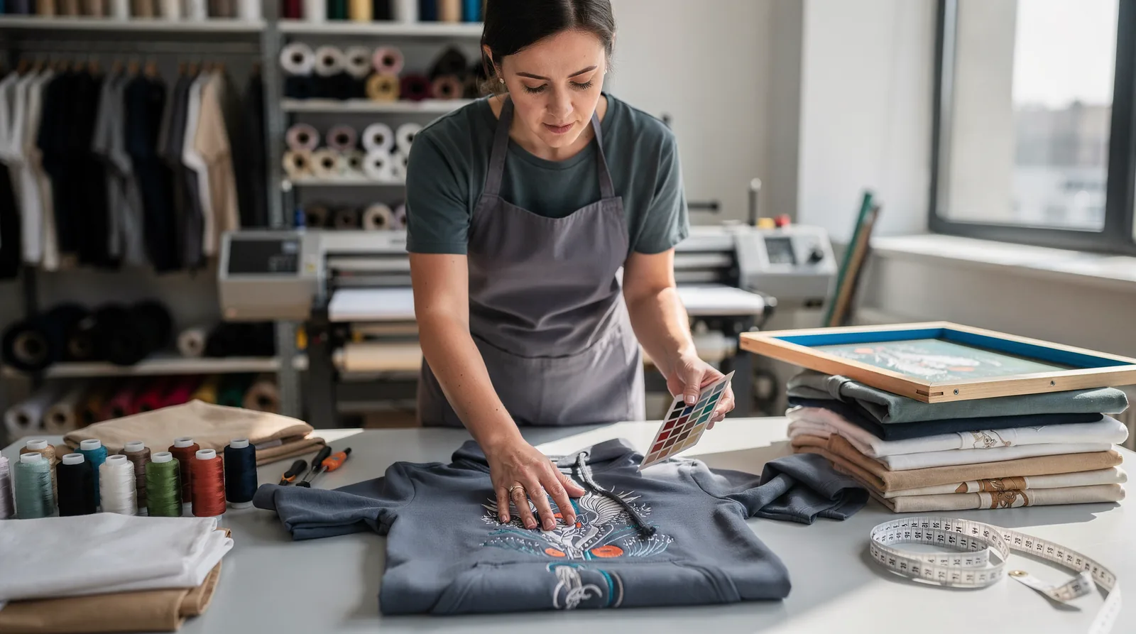 A physical studio in Plainfield, Illinois backs every project Embellishway takes on, giving local businesses